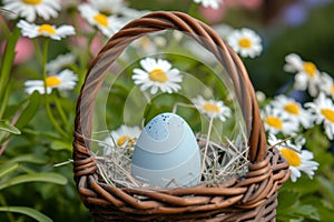 Happy easter plush baby toy Eggs Offbeat Basket. White bud Bunny furnishings. cheerful background wallpaper