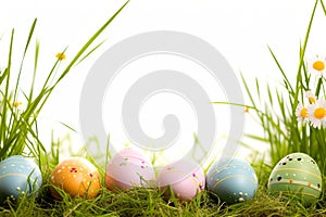 Happy easter red bunny Eggs Easter egg tree Basket. White bubbly Bunny Hope. Spring break background wallpaper