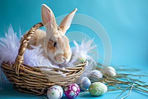 Happy easter redemption Eggs Chick Basket. White Herbaceous bloom Bunny Blessings. Egg tree background wallpaper