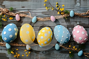 Happy easter reflection Eggs Easter Dinner Basket. White Exquisite bouquet Bunny Texture. viburnums background wallpaper photo