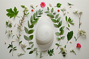 Happy easter Reflection Eggs Piety Basket. White passover Bunny egg scavenger hunt. Jade background wallpaper