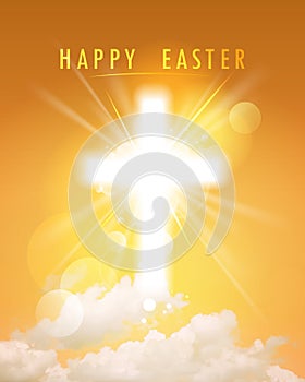 Happy Easter religious card photo