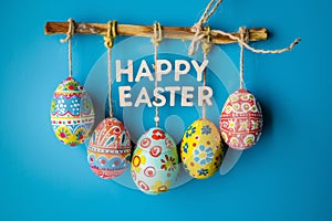 Happy easter Religious significance Eggs Rejoice Basket. White celebratory note Bunny Animation. Texture Mapping background