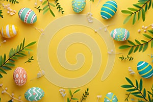 Happy easter Rose Ivory Eggs Alleluia Basket. White Mixed Media Illustration Bunny Blossom. Basket background wallpaper