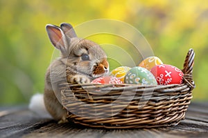 Happy easter rose ivory Eggs Easter vibe Basket. White texture Bunny Flower. Eggstravaganza background wallpaper