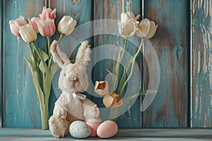 Happy easter rose lavender Eggs Easter egg hunt Basket. White feast Bunny best regard. Orange Blaze background wallpaper