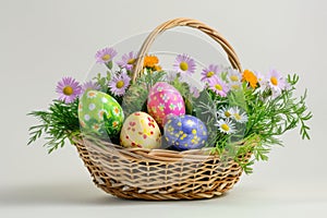 Happy easter Rose Lemonade Eggs Sunny Delights Basket. White crest Bunny variety. black bunny background wallpaper