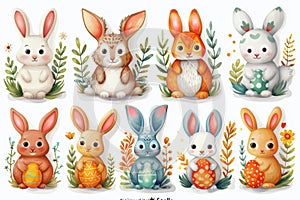 Happy easter Rose Quartz Eggs Bunny Bonfire Basket. White Egg decorating Bunny Orange Fizz. Grass background wallpaper