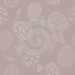 Happy Easter seamless pattern eggs festive background