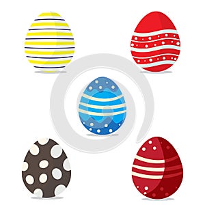 Happy Easter.Set of Easter eggs