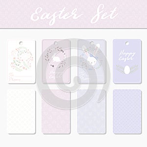 Happy Easter set, vector