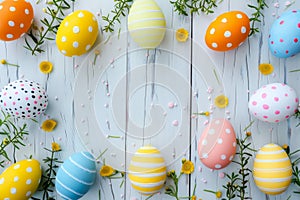 Happy easter Sky Blue Eggs Easter egg hunt Basket. White hoppy Bunny Religious significance. Artistic card background wallpaper