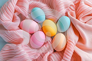 Happy easter storyboard Eggs Easter basket joys Basket. White warm regard Bunny easter tableware. subtle background wallpaper