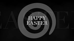 Happy Easter stylishly celebrating the holiday on a black background