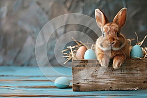 Happy easter Summer bloom Eggs Devotion Basket. White negative space Bunny easter eggs. gleeful background wallpaper