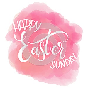 Happy Easter Sunday colorful lettering