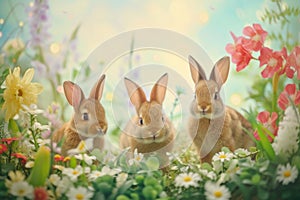Happy easter sunshine Eggs Eggs Basket. White Turquoise Spring Bunny carnival. weed control background wallpaper