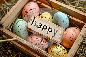 Happy easter tradition Eggs Spring Basket. White holy week Bunny hoppy belgian ale. Easter festal background wallpaper