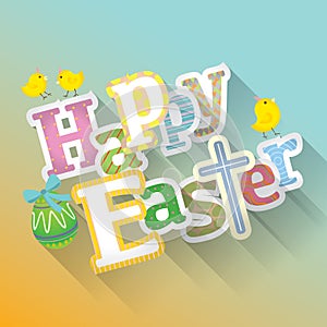 Happy Easter typographic background