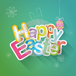 Happy Easter typographic background