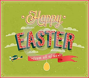 Happy Easter typographic design.