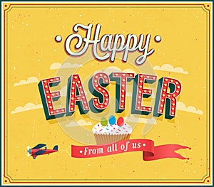 Happy Easter typographic design.