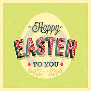 Happy Easter typographic design.