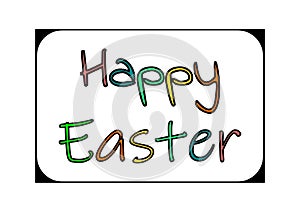 Happy Easter vector design.  Happy Easter colourful message