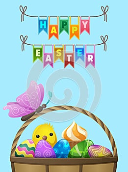 Happy Easter Vector Flyer or Concept