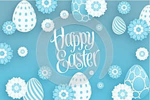 Happy Easter Vector Illustration poster template