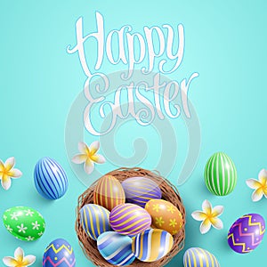 Happy Easter Vector Illustration poster template