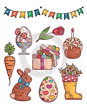 Happy Easter Vector Illustration poster template