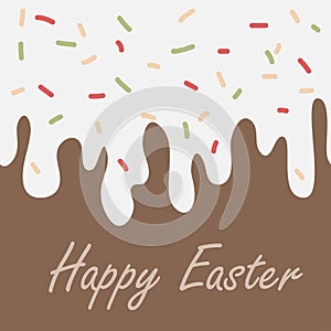 Happy easter. Vector seamless banner. Wrapping of packages