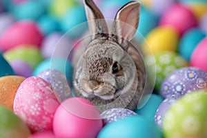 Happy easter warren Eggs Brighten Basket. White alleluia Bunny easter lamb. Carnival background wallpaper