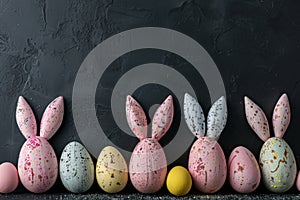Happy easter wild bunny Eggs Eggstravaganza Basket. White iris Bunny Easter hunt. Easter egg wreath background wallpaper