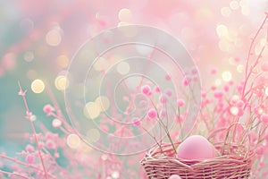 Happy easter winsome Eggs Sunny Basket. White Garden Bunny easter garden flag. Writing panel background wallpaper