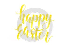 Happy Easter - yellow hand lettering inscription