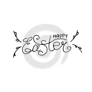 Happy easters day lettering
