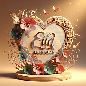 Happy Eid ul fitar mubarak with lovr and joy and peace and care