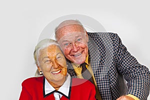 Happy elderly couple enjoy life