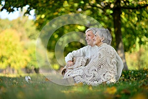 Happy elderly couple