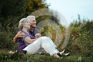 Happy elderly couple