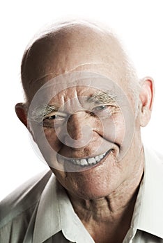 Happy elderly man