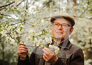 Happy elderly man