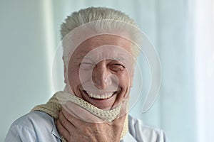 Happy elderly man