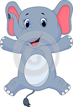 Happy elephant cartoon