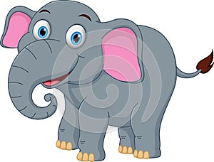 Happy elephant cartoon