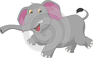 Happy elephant cartoon