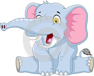 Happy elephant cartoon