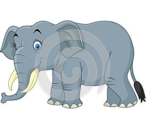 Happy elephant cartoon